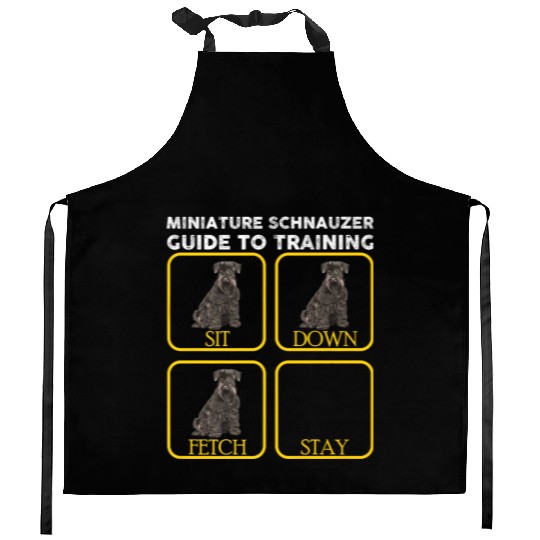 Miniature Schnauzer Training Premium Kitchen Aprons