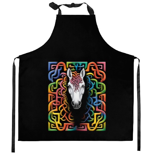 Mandala Animal Colorful Illustration Kitchen Aprons