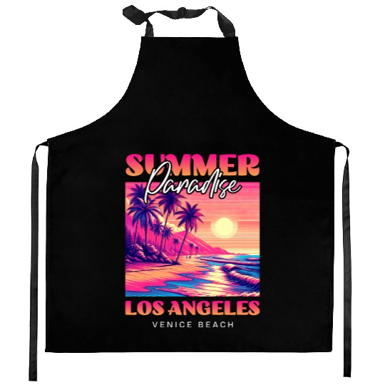 Summer Paradise Los Angeles Venice Beach Kitchen Aprons