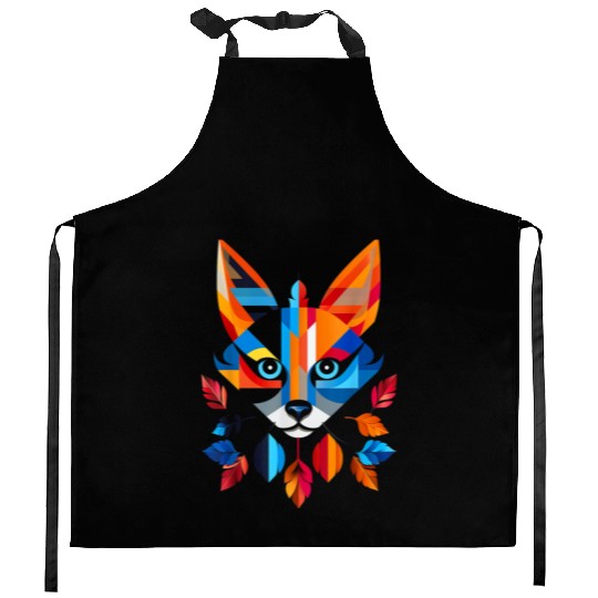 Fox Animal Graphic Artwork Kitchen Aprons