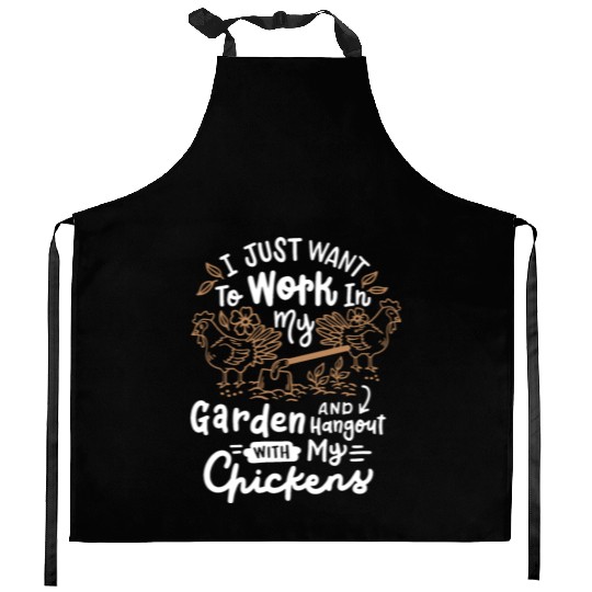 Gardening Garden Chicken Kitchen Aprons
