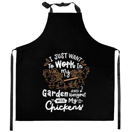 Gardening Garden Chicken Kitchen Aprons