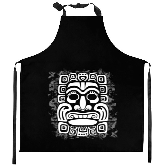 Maya God Mayan Mythology Kauil Mask Kitchen Aprons