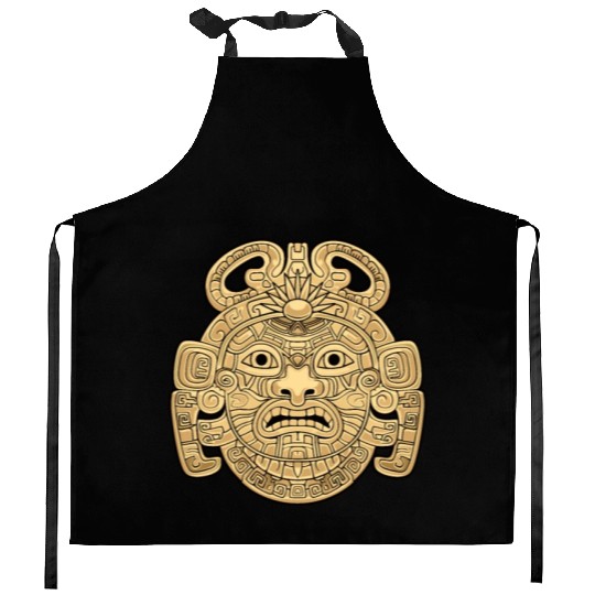 Maya God Mayan Mythology Ancient God K'inich Ahau Kitchen Aprons