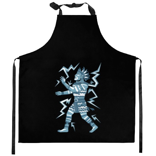 Maya God Mayan Mythology Kauil Lightning Warrior Kitchen Aprons