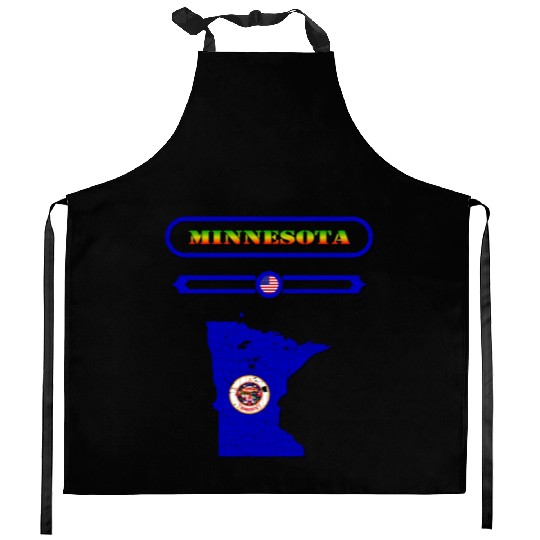 MINNESOTA MAP, MINNESOTA, USA. SAMER BRASIL Kitchen Aprons