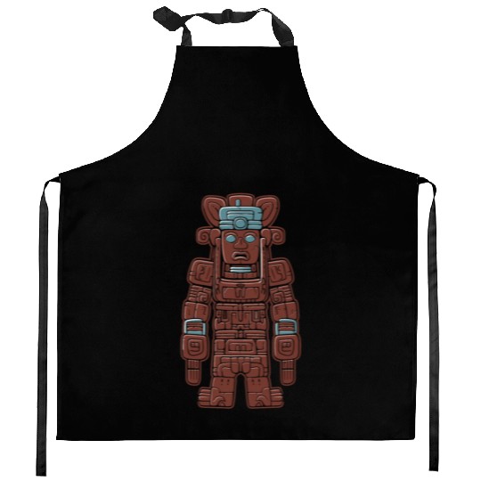 Aztec God Ancient Mythology Huitzilopochtli Kitchen Aprons