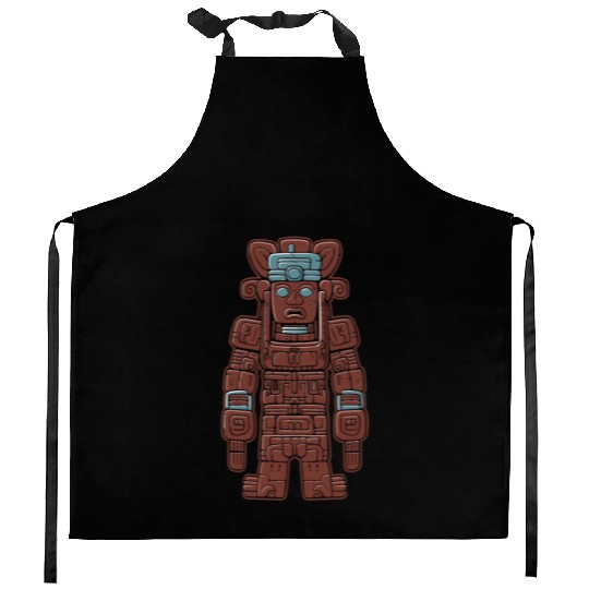 Aztec God Ancient Mythology Huitzilopochtli Kitchen Aprons