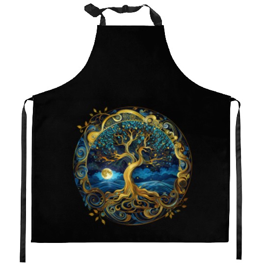Irish Nordic Celtic Tree of Life Yggdrasil Kitchen Aprons