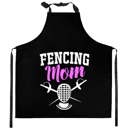 Sword Fighting Fencers Sabre Fencing Mom Kitchen Aprons