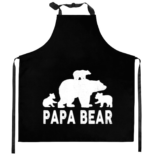 Papa Bear Fathers Day 3 Cubs Kid Kitchen Aprons