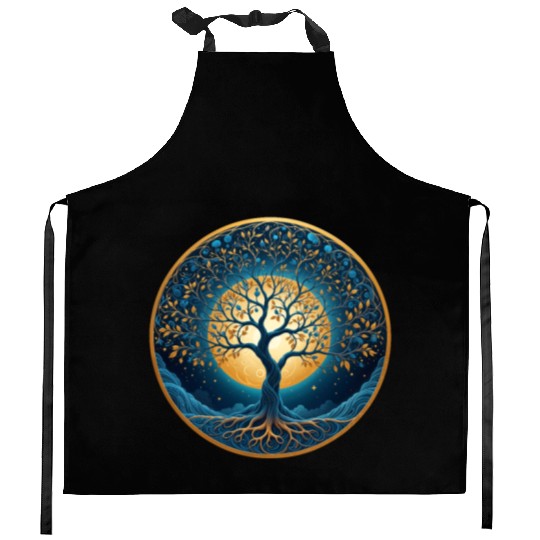 Irish Nordic Celtic Tree of Life Yggdrasil Kitchen Aprons