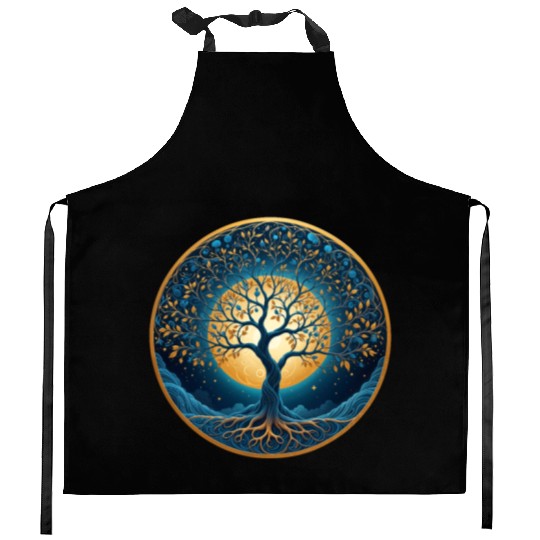 Irish Nordic Celtic Tree of Life Yggdrasil Kitchen Aprons