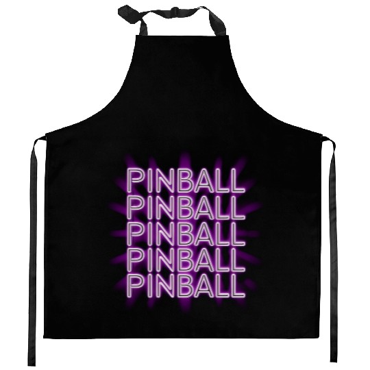 Pinball Purple Neon Kitchen Aprons