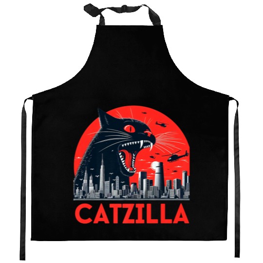 Catzilla Cat Japanese Premium Kitchen Aprons