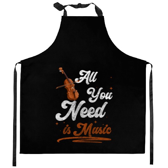 Street Musician Town Musicians Donation Concert Kitchen Aprons