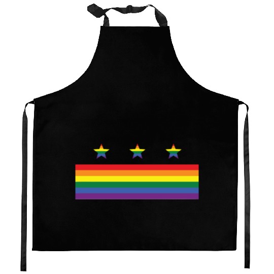 Washington DC Gay Pride Parade Rainbow Flag Kitchen Aprons
