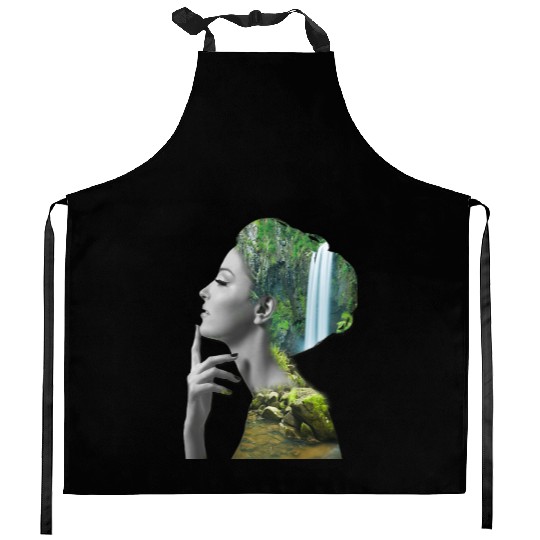 "Girls Waterfall Kitchen Aprons - Trendy & Stylish Summer