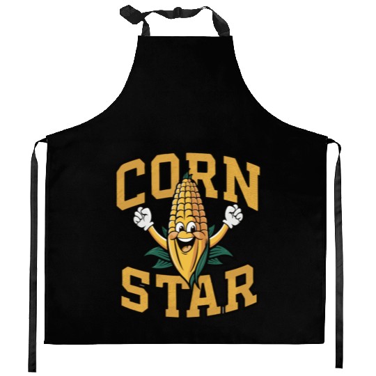 Funny Farm Food Kitchen Aprons Corny Cob Farmer Corn Star