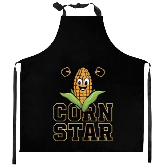 Funny Farm Food Kitchen Aprons Corny Cob Farmer Corn Star