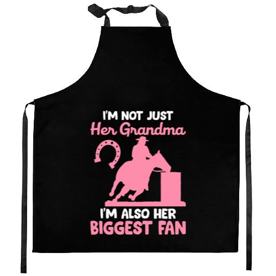 Barrel Racer Barrel Racing Rodeo Horse Grandma Big Kitchen Aprons