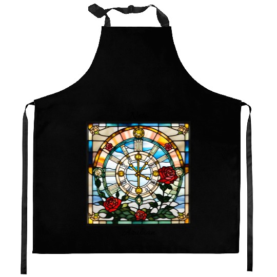 "Time" church window design Kitchen Aprons