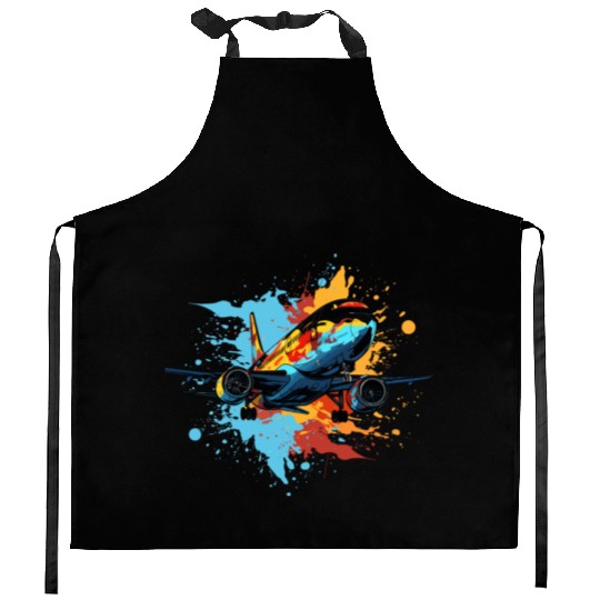 Aircraft Graffiti Kitchen Aprons
