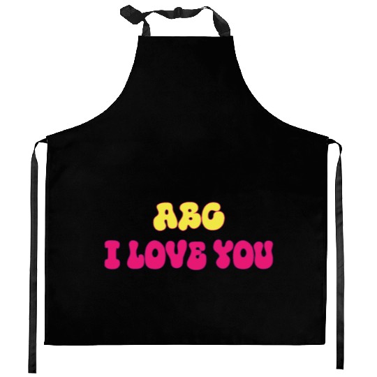 Alphabet ABC I Love You Kitchen Aprons