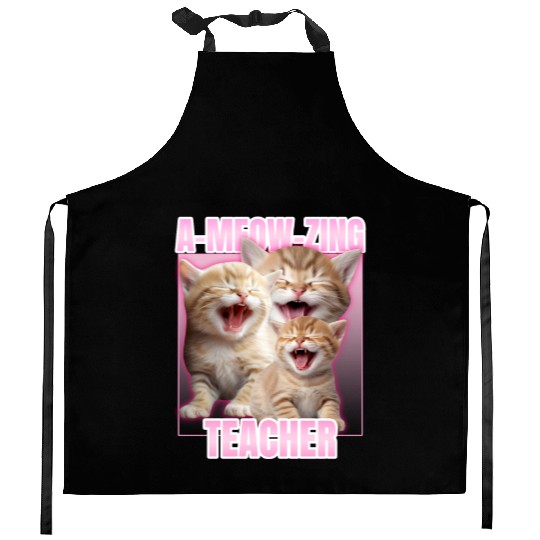 A-meow-zing Teacher Kitchen Aprons