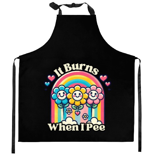 It Burns When I Pee Retro Inappropriate Kitchen Aprons