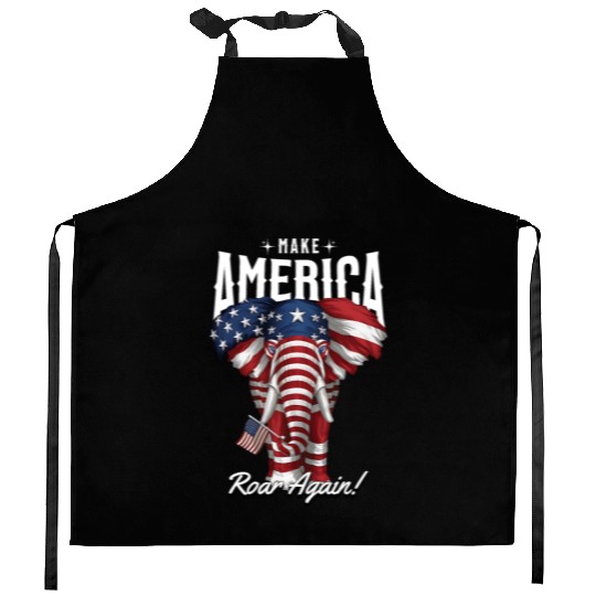 Republican Make America Roar Again Election 2024 Kitchen Aprons