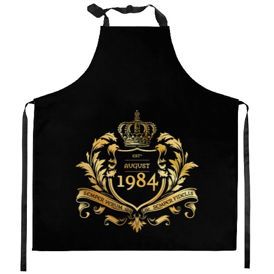 40th birthday "Semper Verum - Established 08/1984 Kitchen Aprons