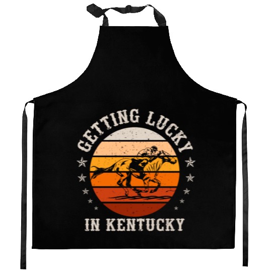 Getting Lucky In Kentucky Horse Racing Kitchen Aprons