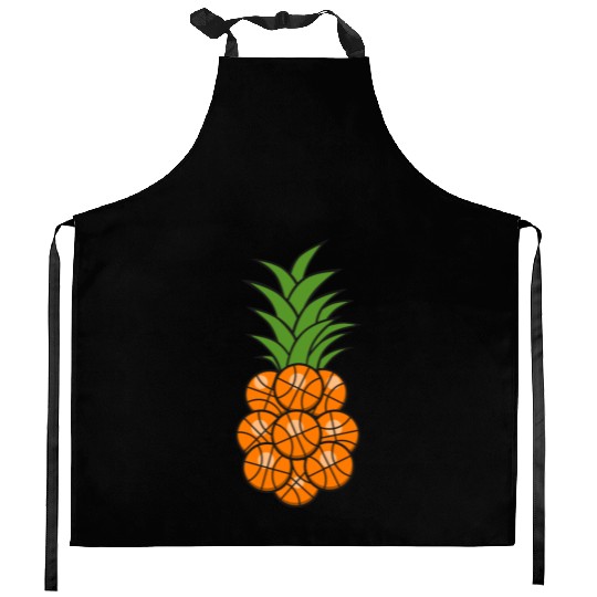 FUNNY PINEAPPLE BASKETBALL Kitchen Aprons