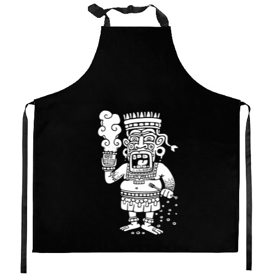 Maya God Mayan Mythology Buluc Chabtan Kitchen Aprons