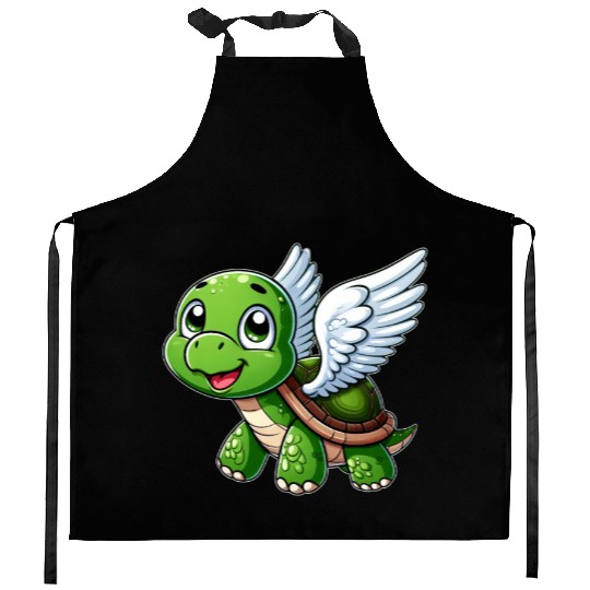 Turtle Angel Wings Halo Farm Farmer Kitchen Aprons