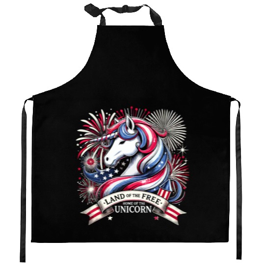 Star-Spangled Unicorn with American Pride and Kitchen Aprons