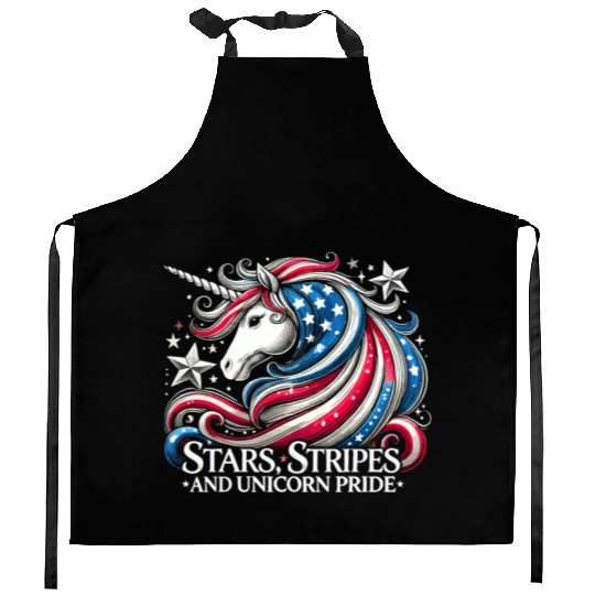 Star-Spangled Unicorn with American Pride and Kitchen Aprons