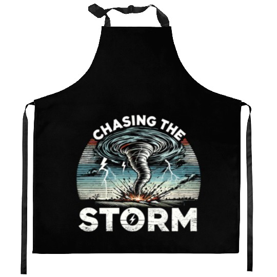 Tornado Chasing Adventures: Embrace Nature's Fury Kitchen Aprons