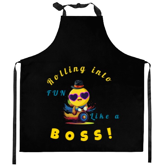 Rolling into Fun Like a Boss Kitchen Aprons