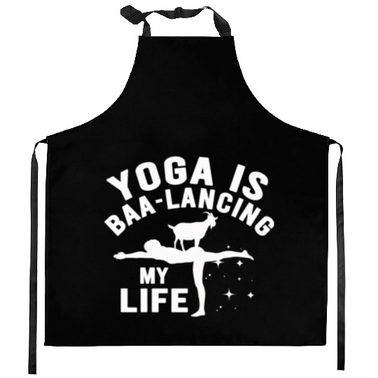 Goat Yoga Balancing My Life Kitchen Aprons