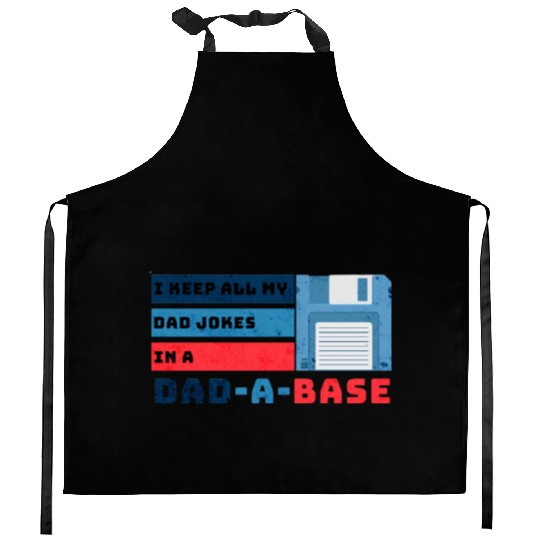 Funny dad jokes from son or daughter fathers day Kitchen Aprons