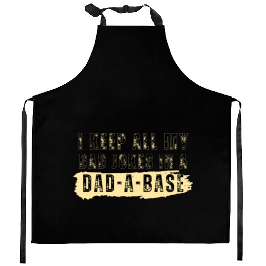 Funny dad jokes from son or daughter fathers day Kitchen Aprons