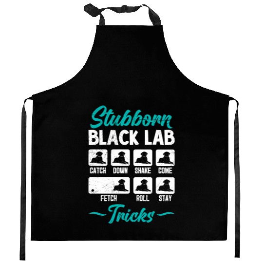 Labrador STUBBORN BLACK LAB TRICKS Labrador Kitchen Aprons