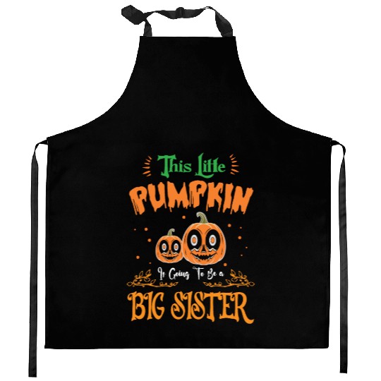 Pumpkin Big Sister Kitchen Aprons