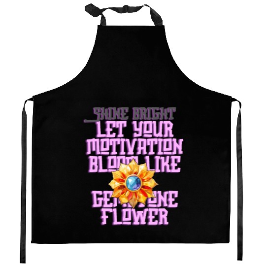 Cheerful Gem Blossom Kitchen Aprons