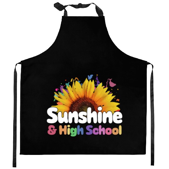 Sunshine and High School Back to School Kitchen Aprons