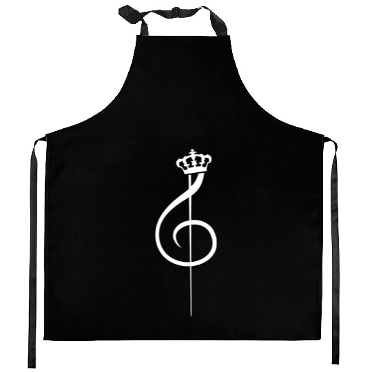 Crown Music Clef Note King Queen Prince Princess Kitchen Aprons