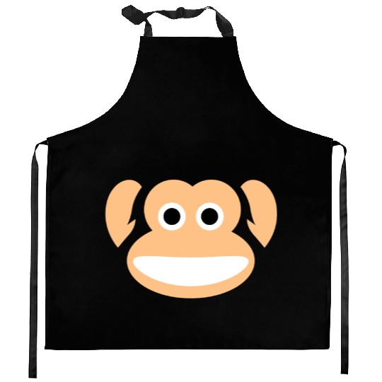 Cute Monkey Whole Face Ape Animal Primate Lover Kitchen Aprons