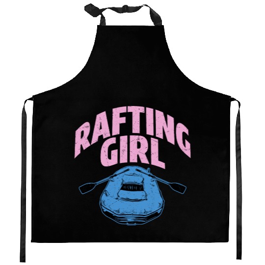 Rafting Girl White Water Wild River Paddling Kitchen Aprons